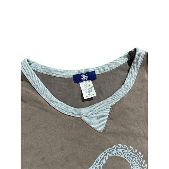 Goo-Coo Monkey Dragon Print Shirt Long Sleeve Grunge Skater Y2K Sz XL - Picture 11 of 12